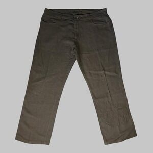 Etro Men's 40x30 Dark Brown Linen Pants